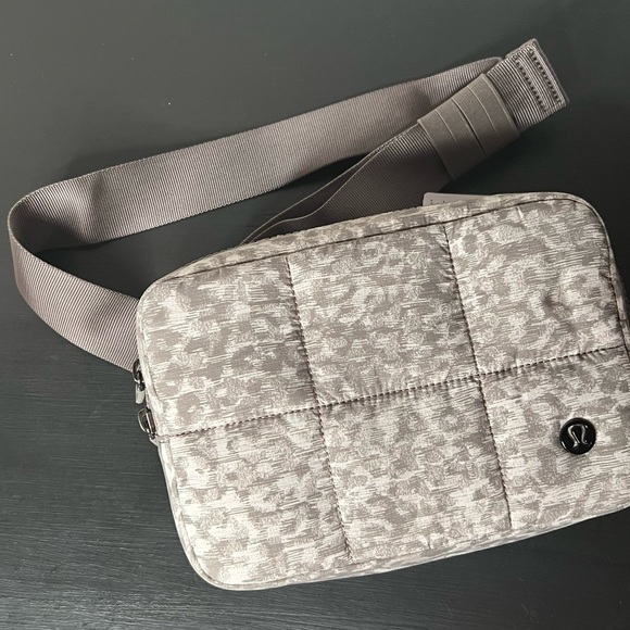 lululemon athletica Handbags - Lululemon Quilted Grid Belt Bag, 1.5L, Lined Leopard NWT